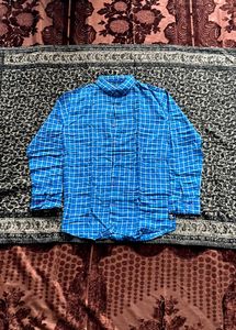 Blue Plaid Long Sleeve Shirt