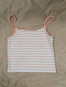 Peach Striped Cami Top 🍑🎀 | Soft Girl / Casual A