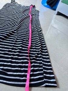 Striped Sleeveless Midi Dress