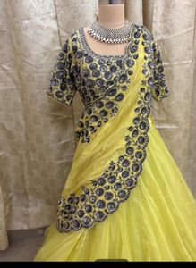 Elegant Yellow Lehenga Choli Set