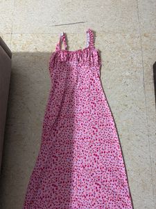 (S) Pink Floral Bodycon Dress
