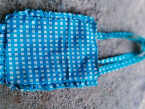 Cute Blue Gingham Tote Bag