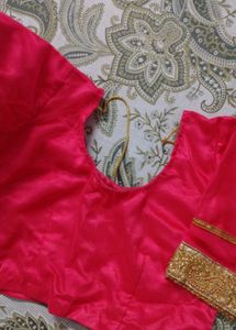 beautiful pink embroidery saree