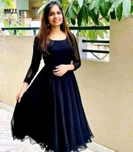 BLACK ANARKALI KURTI ..