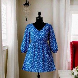 Combo Of 2 Blue Floral Dresses