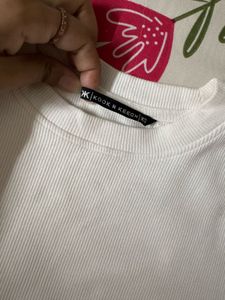 Classic Ribbed White T-Shirt