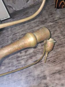 Vintage Engraved Brass Pitcher Set