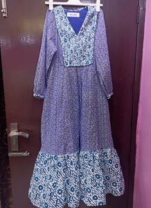 Pure Cotton Long Dress( Bust-38", Length -50")