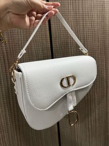 Dior inspired  White Saddle Handbag