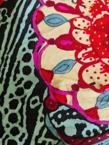 Vibrant Floral Print Short Sleeve Dress