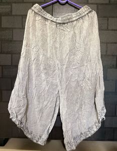 Boho Embroidered Palazzo Pants