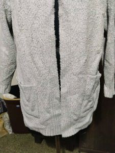 Cozy Grey Knit Cardigan