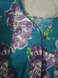 Teal Floral Kurta