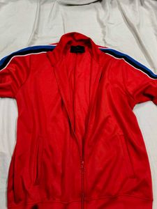 Bright Red Track Jacket
