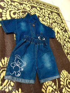 Cute Denim Shorts Set for Boys