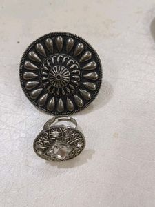 combo Oxidized Silver Ethnic Rings