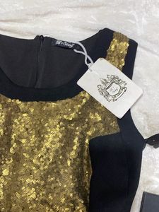 vintage sequins black dress