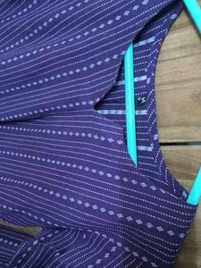 Purple Striped Cotton Kurta