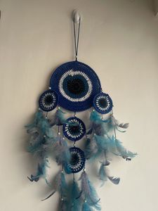 Handmade Crochet Dream Catcher - Evil Eye Design