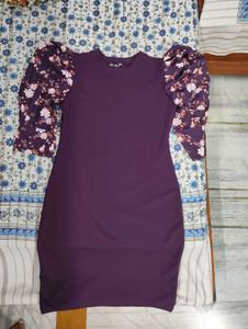 Women Bodycon Purple Midi / Calf Length Dress