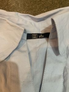 Light Blue Oversized Button-Up Shirt