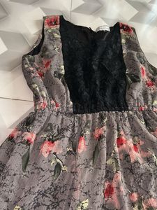 Floral Maxi Dress with Lace Detail