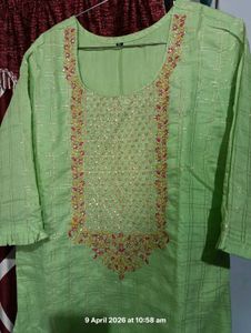 Light Green Embroidered Kurta
