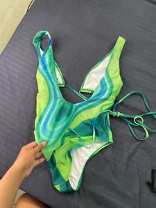 Stylish Swirl Print One-Piece Swimsuit