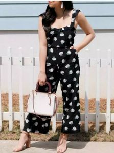 Chic Black Floral Jumpsuit