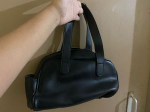 Chic Black Faux Leather Handbag