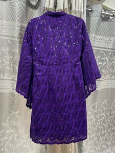 Vibrant Purple Embroidered Kurta With Dupatta