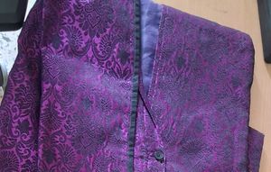 Men's Purple Brocade Kurta