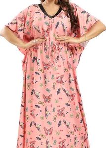 Pink Butterfly Print Nightgown
