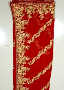 Red &amp; Gold Saree