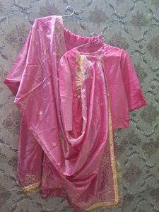 size XL pink lehenga kurti dupatta