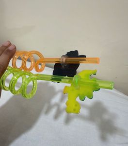Fun Spiral Straws with Animal Toppers