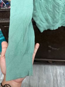 Mint Green V-Neck Sweater