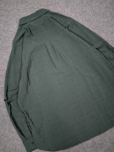 Max Green Textured Button-Up Shirt