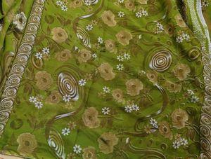 Beautiful Green Floral Saree