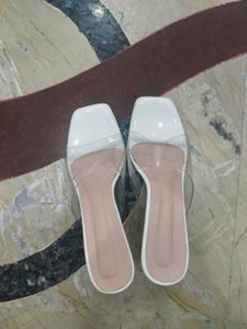 Clear Block Heels Sandals