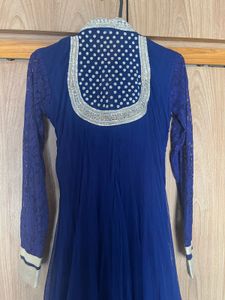 Beautiful Navy Blue Dress With Dupata