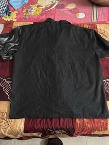 Men's Black Dragon Print Shirt