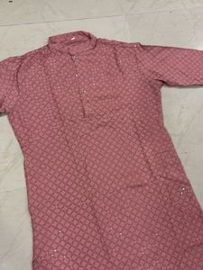 Pink Embroidered Kurta
