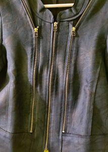 Stylish Faux Leather Biker Jacket