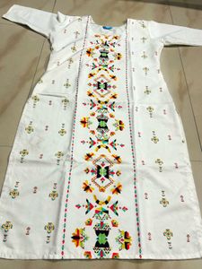 White Embroidered Kurta