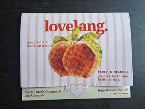 Lovelang. Peach + Biotin Shampoo & Mask Sampler