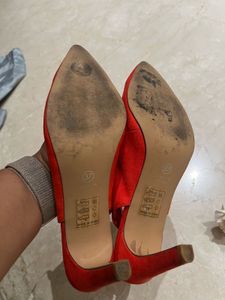Pramod Red Slingback Heels - Used Once