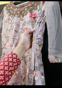 Elegant Floral Embroidered Anarkali Dress