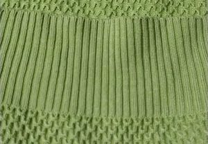 Vibrant Green Textured Knit Top