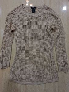 Sheer Knit Long Sleeve Top